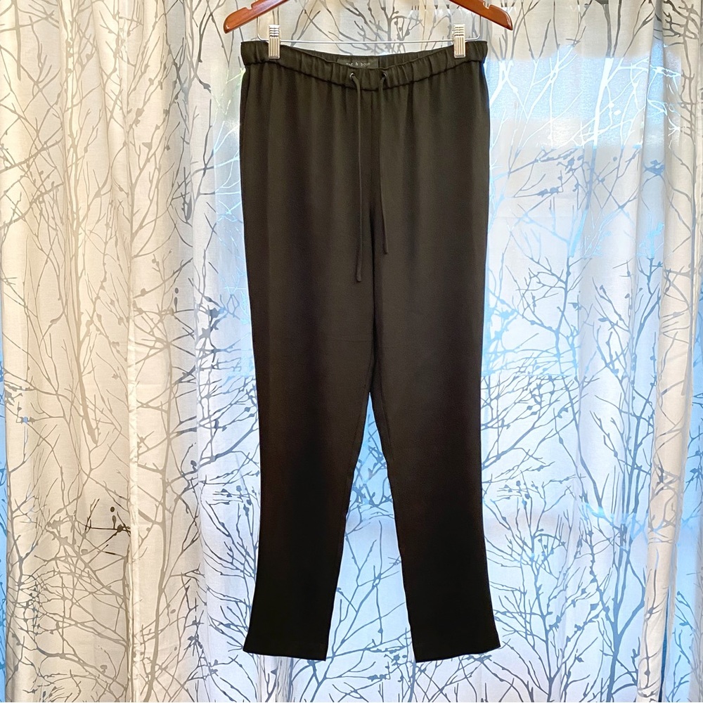 Rag & Bone elastic drawstring waistband high rise waisted skinny leg dress pants - Picture 3 of 12